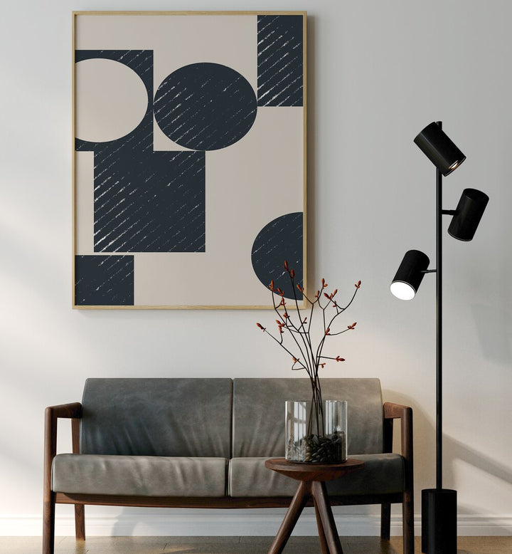 Stylish GEOMETRIC `MODERN II, GEOMETRIC ART PRINTS from The Miuus Studio enhance any contemporary living space.