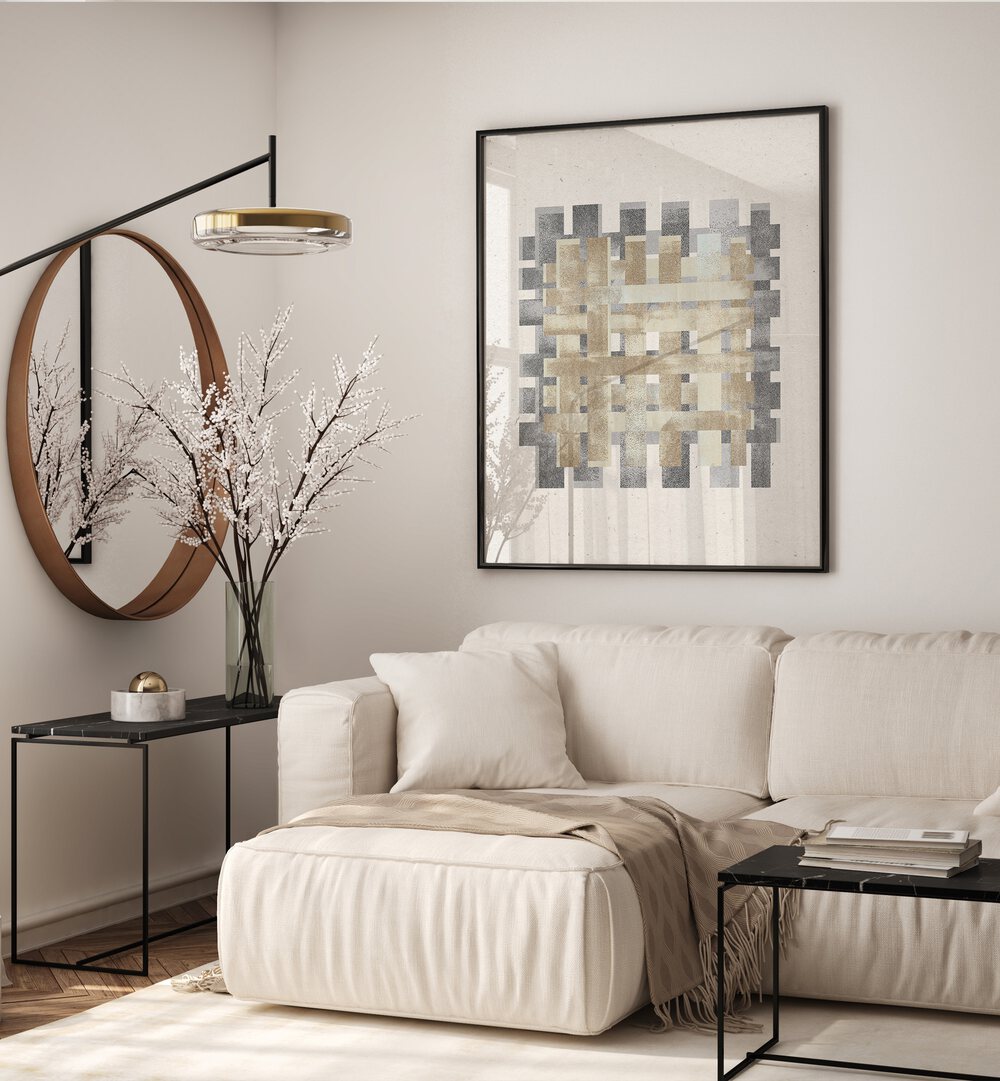 Elevate your space with PATTERN ON PATTERN II, ABSTRACT PAINTINGS from The Miuus Studio, showcasing striking artistry.