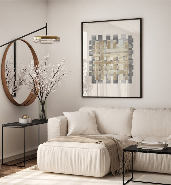Elevate your space with PATTERN ON PATTERN II, ABSTRACT PAINTINGS from The Miuus Studio, showcasing striking artistry.