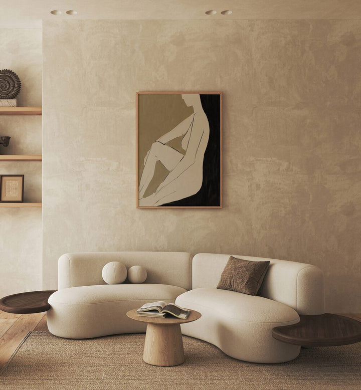 Stylish living room featuring CHILL, PORTRAITS art piece that enhances modern decor with elegance and creativity.