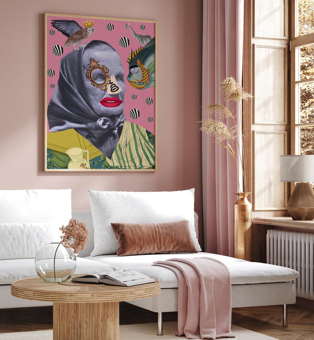 Bright and whimsical, the GRANDMOTHER, SURREAL ART PRINTS adds warmth and character to any space.