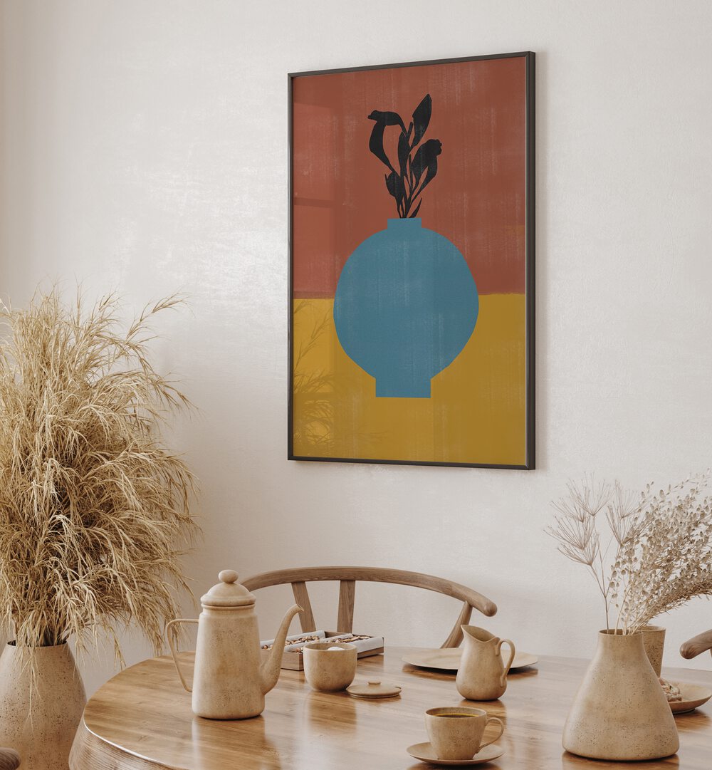 VASE NO9. , FLORAL FLOWER PAINTINGS enhance any decor with vibrant colors and modern design, perfect for your space.