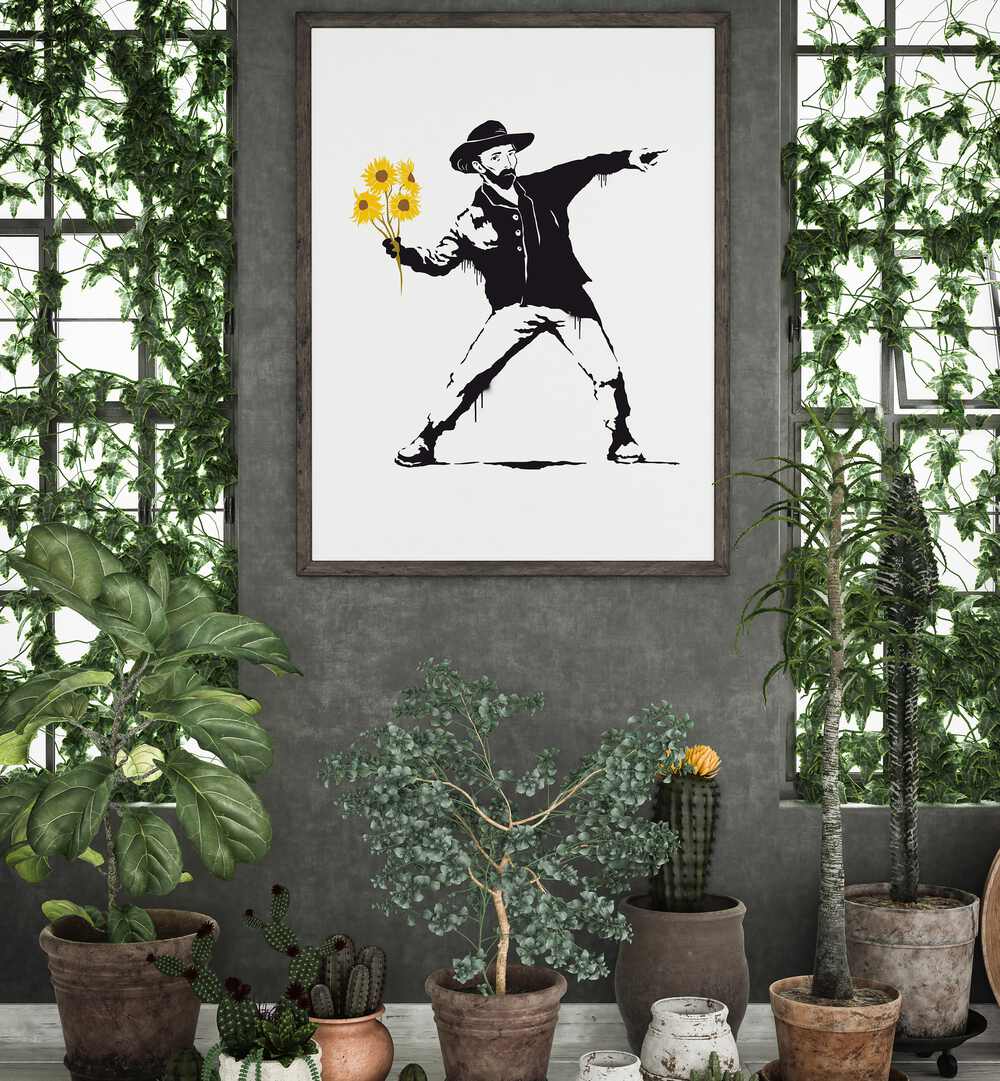 Dikhotomy's VINCENT SUNFLOWERS, WALL ART PRINTS bring vibrant elegance to your home decor with a stunning design.