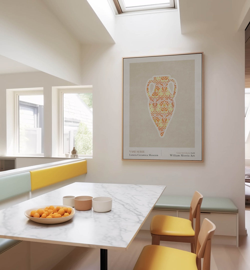 Elevate your space with WILLIAM MORRIS GREEK VASE III, FLORAL FLOWER PAINTINGS, perfect for modern décor by Emel Tunaboylu.