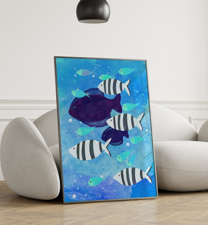 FISHES , BEACH PRINTS , COASTAL WALL ART PRINTS