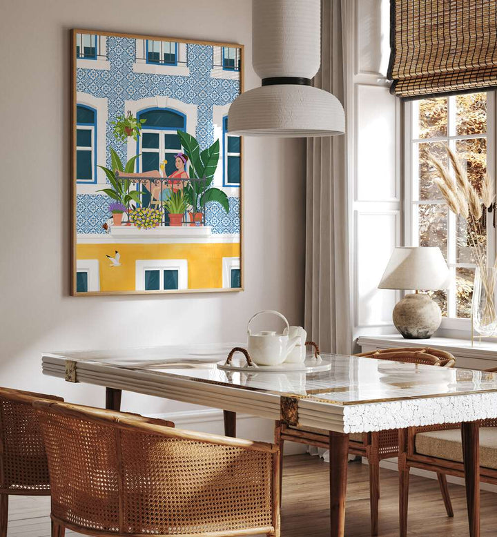 Bright Porto, Portraits & Figurative Illustrations by Petra Holikova enhance modern interiors with vibrant artistry.