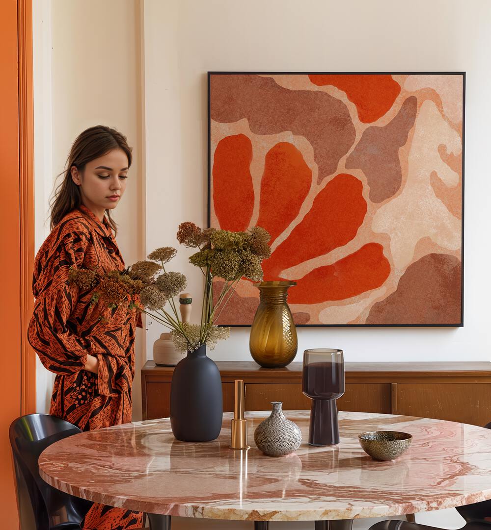 Stunning TEXTURES OF TERRA IV, ABSTRACT PAINTINGS enhances any space with contemporary artistic allure and vibrant colors.