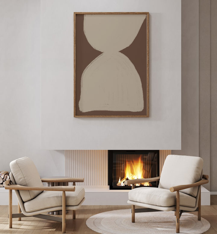 Elegant BEIGE SHAPE COMPOSITION, ABSTRACT PAINTINGS from Miuus Studio, perfect for enhancing home decor.