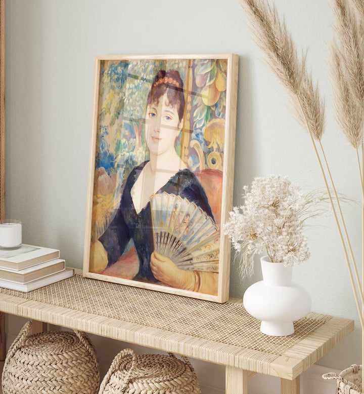 WOMAN WITH FAN  (1886) , VINTAGE PAINTINGS