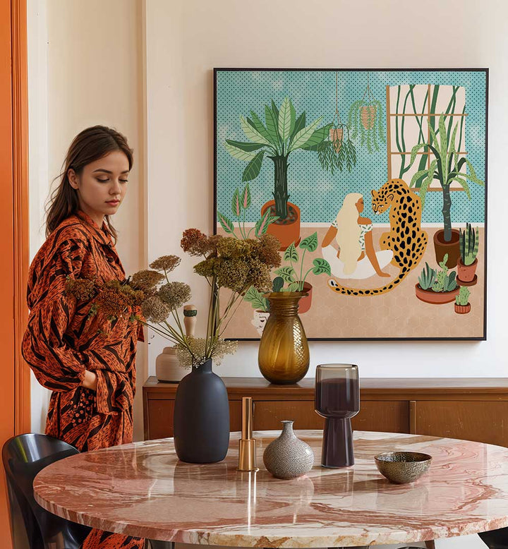 URBAN JUNGLE , BOHO ART PAINTINGS