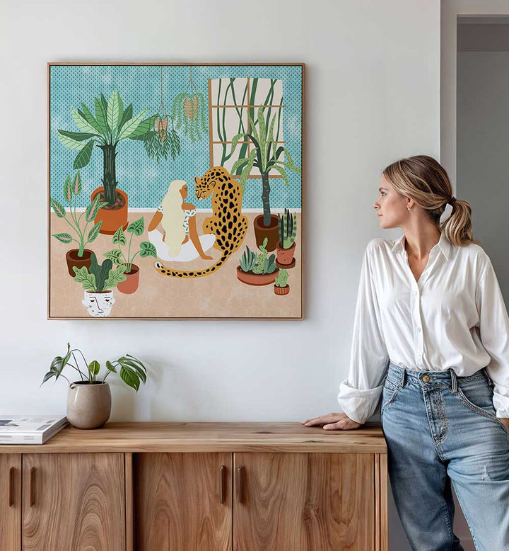URBAN JUNGLE , BOHO ART PAINTINGS