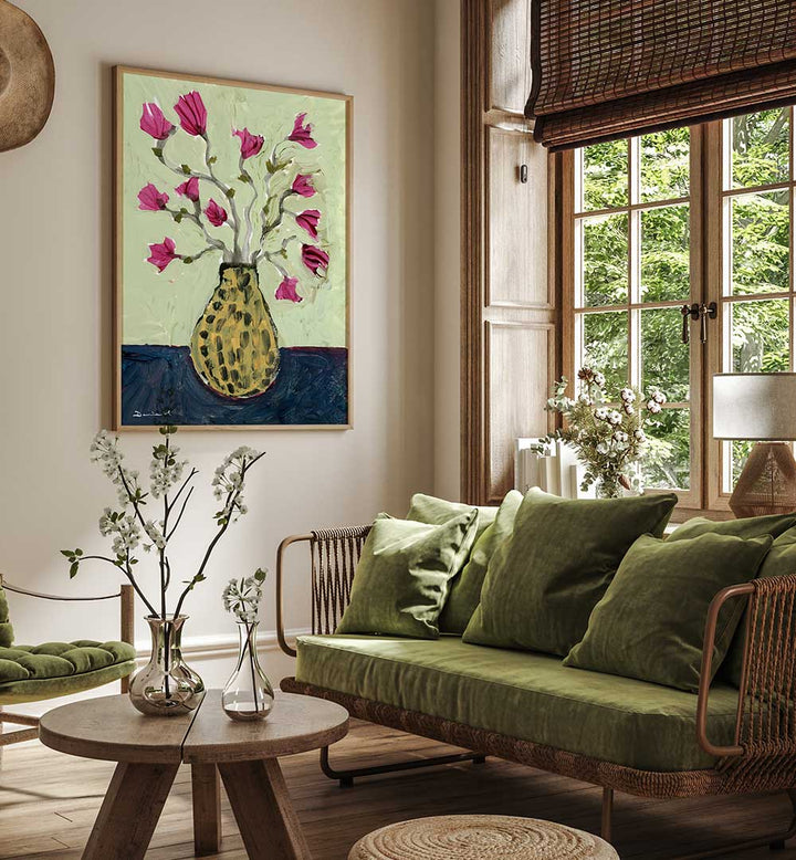 FLORAL VASE XX , FLORAL FLOWER PAINTINGS