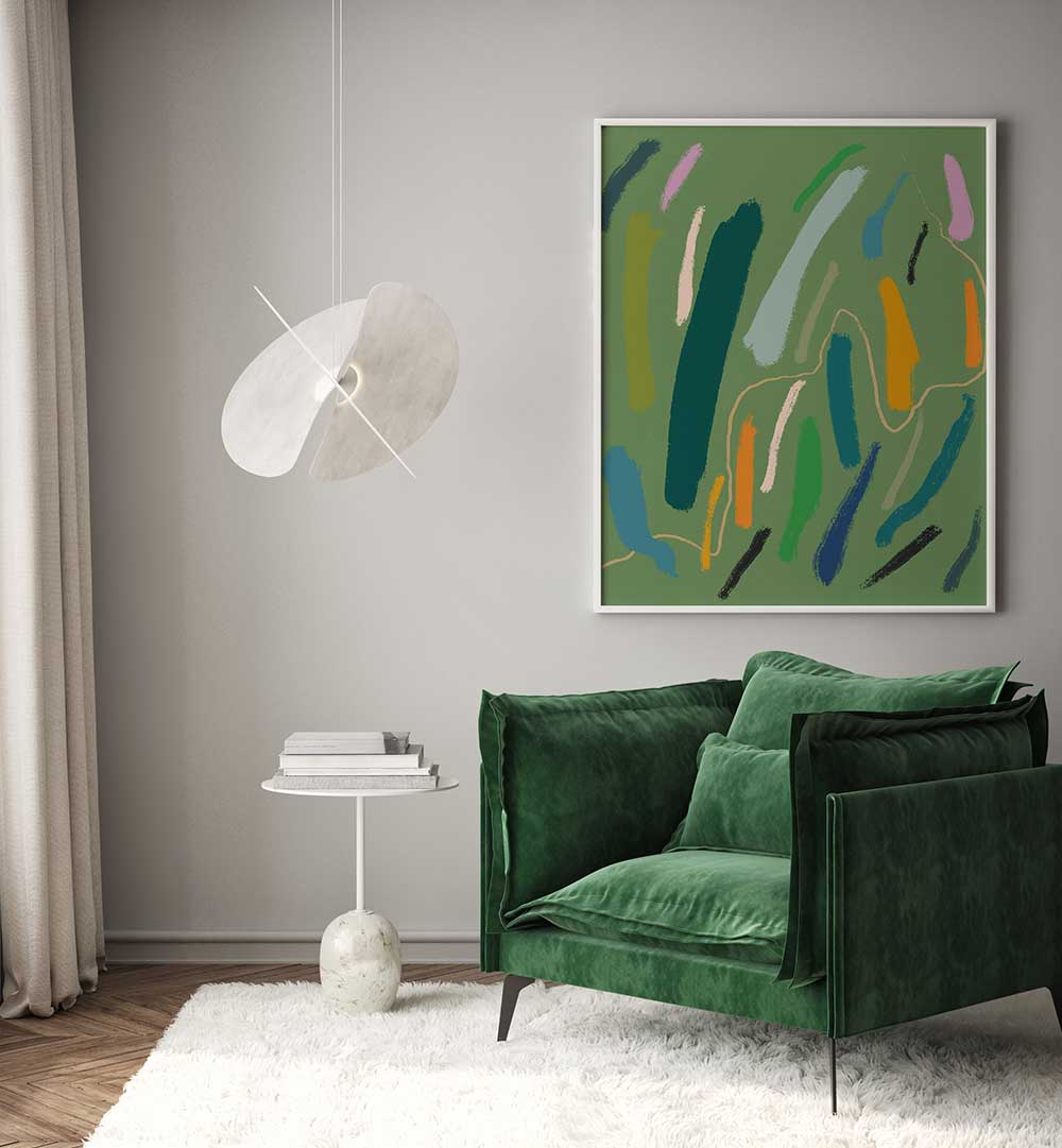 BOLD COLOR BRUSHSTROKES II , ABSTRACT PAINTINGS