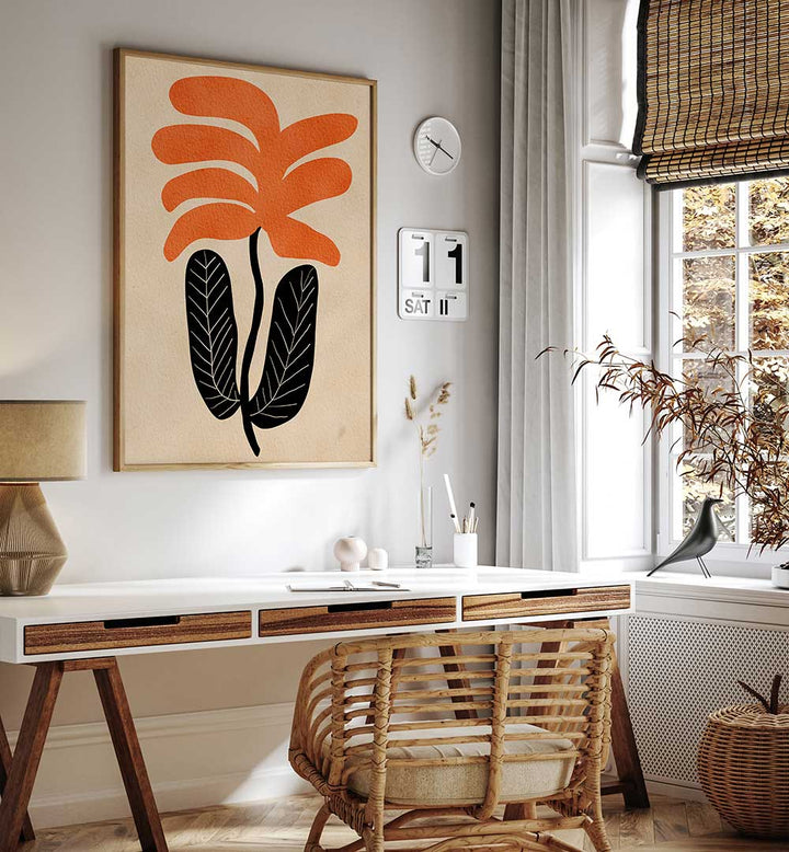 ORANGE FLORAL FLOWER , FLORAL FLOWER PAINTINGS