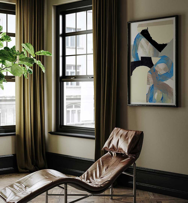 Stunning BLUE NEUTRAL BEIGE I, ABSTRACT PAINTINGS, enhancing any space with soothing tones and captivating design.