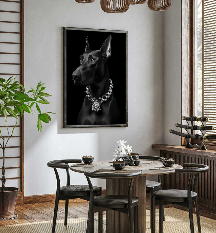 THE DOBERMAN , ANIMAL PAINTINGS
