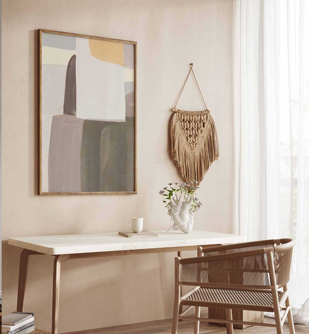 MUTED GEOMETRY , ABSTRACT PAINTINGS