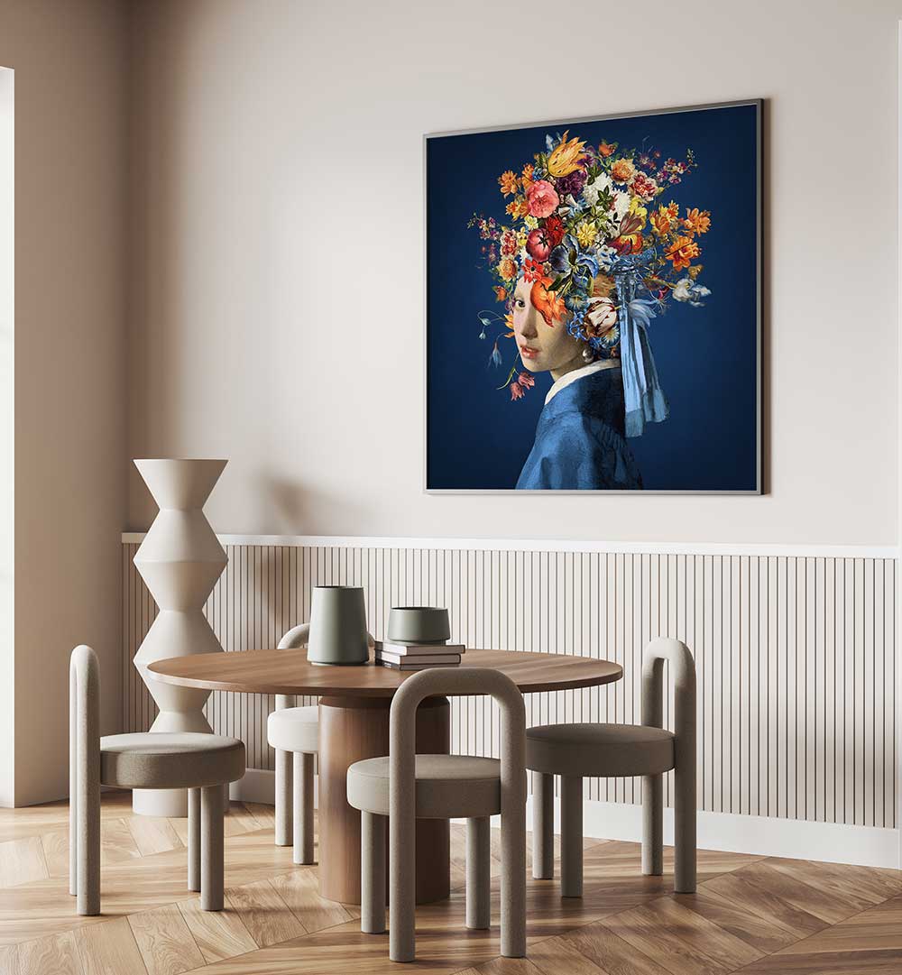 GIRL WITH A PEARL EARRING III , ALTERED ART PRINTS