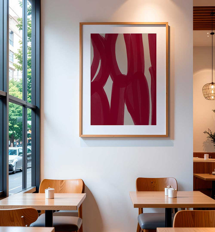 COLOUR PALETTE BURGUNDY IV , ABSTRACT PAINTINGS