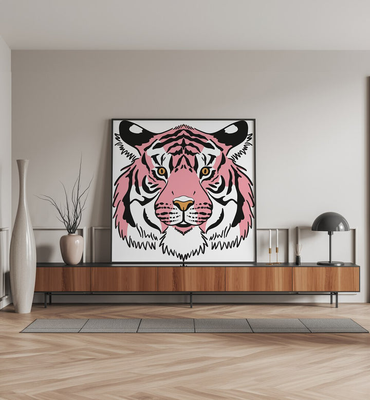 PINK TIGER  , WILDLIFE POSTERS , WILDLIFE PAINTINGS