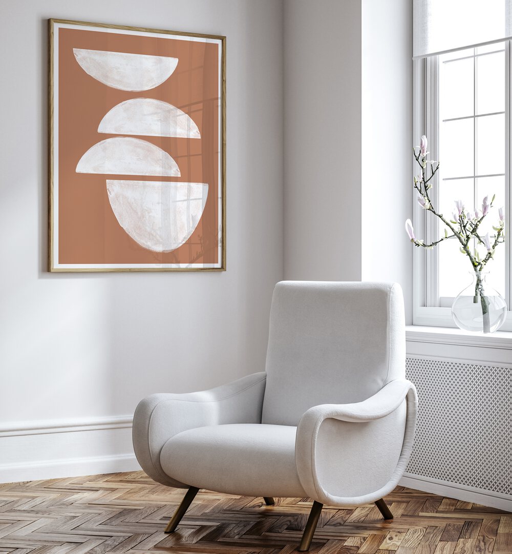 Enhance your decor with BALANCE AND SIMPLICITY, GEOMETRIC ART PRINTS, featuring elegant shapes and calming colors.