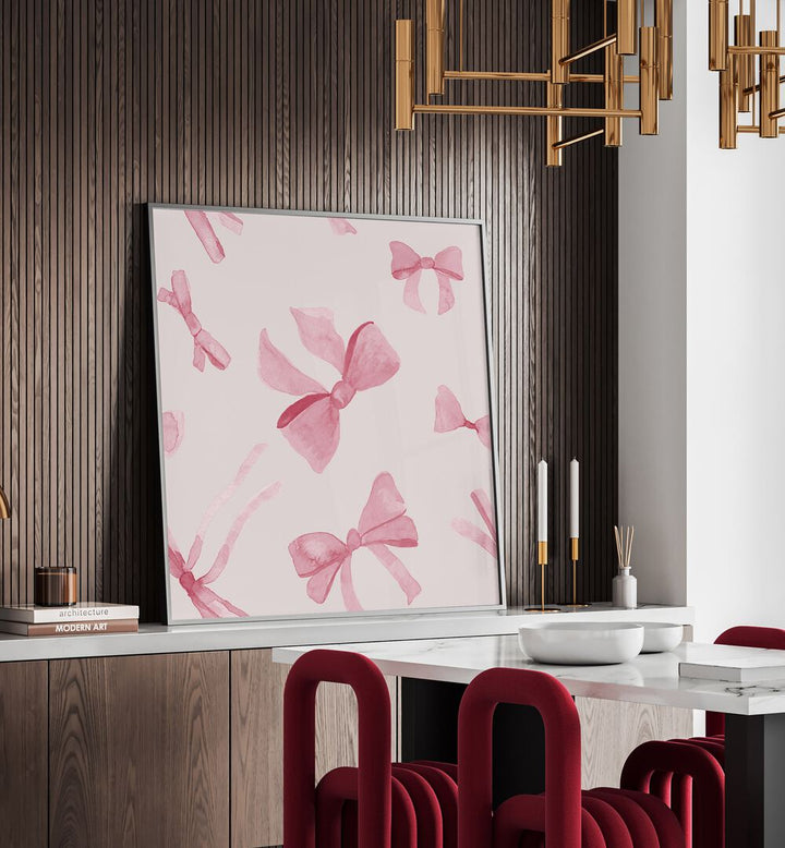 WATERCOLOUR BOWS VIII, KIDS ROOM PAINTINGS, adds a charming touch to any children's space with its delightful bow design.