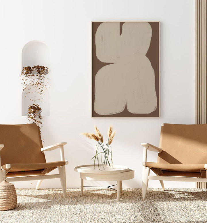 Stylish SHAPE GEOMETRIC ART, ABSTRACT PAINTINGS enhancing a modern living space with unique colors and forms.