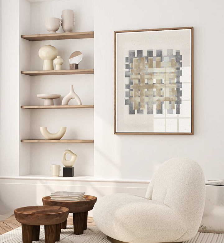 Transform your space with PATTERN ON PATTERN II, ABSTRACT PAINTINGS from The Miuus Studio, blending elegance and artistry.