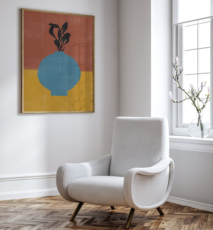 VASE NO9., FLORAL FLOWER PAINTINGS brighten your space with vibrant colors and intricate designs. Perfect for any decor.