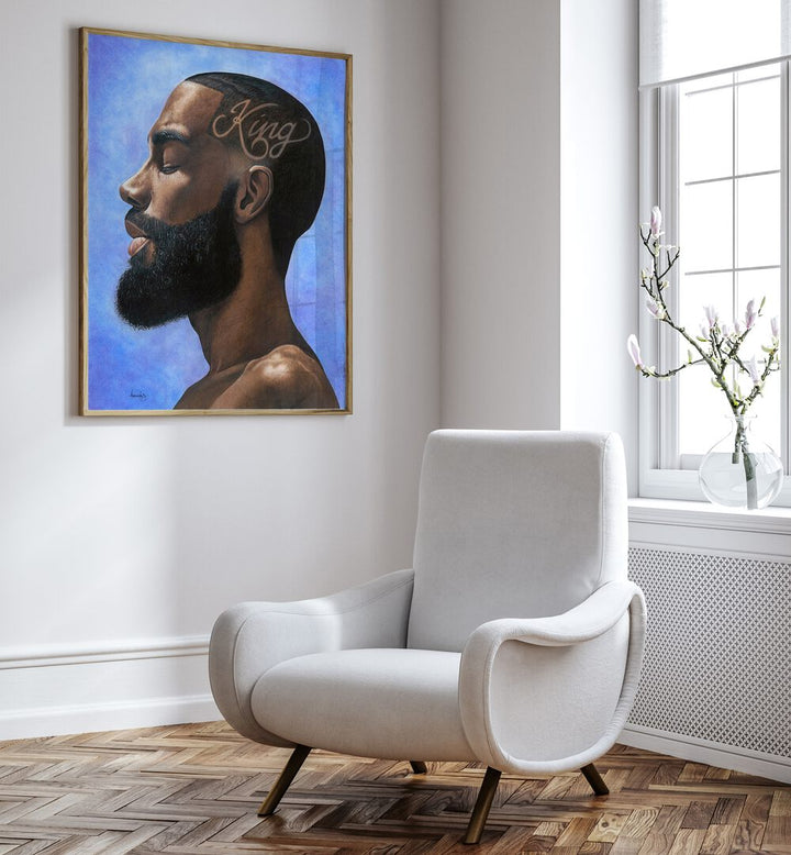 Stunning KING, AFRICAN ART PAINTINGS enhancing modern decor with a powerful, sophisticated aesthetic.