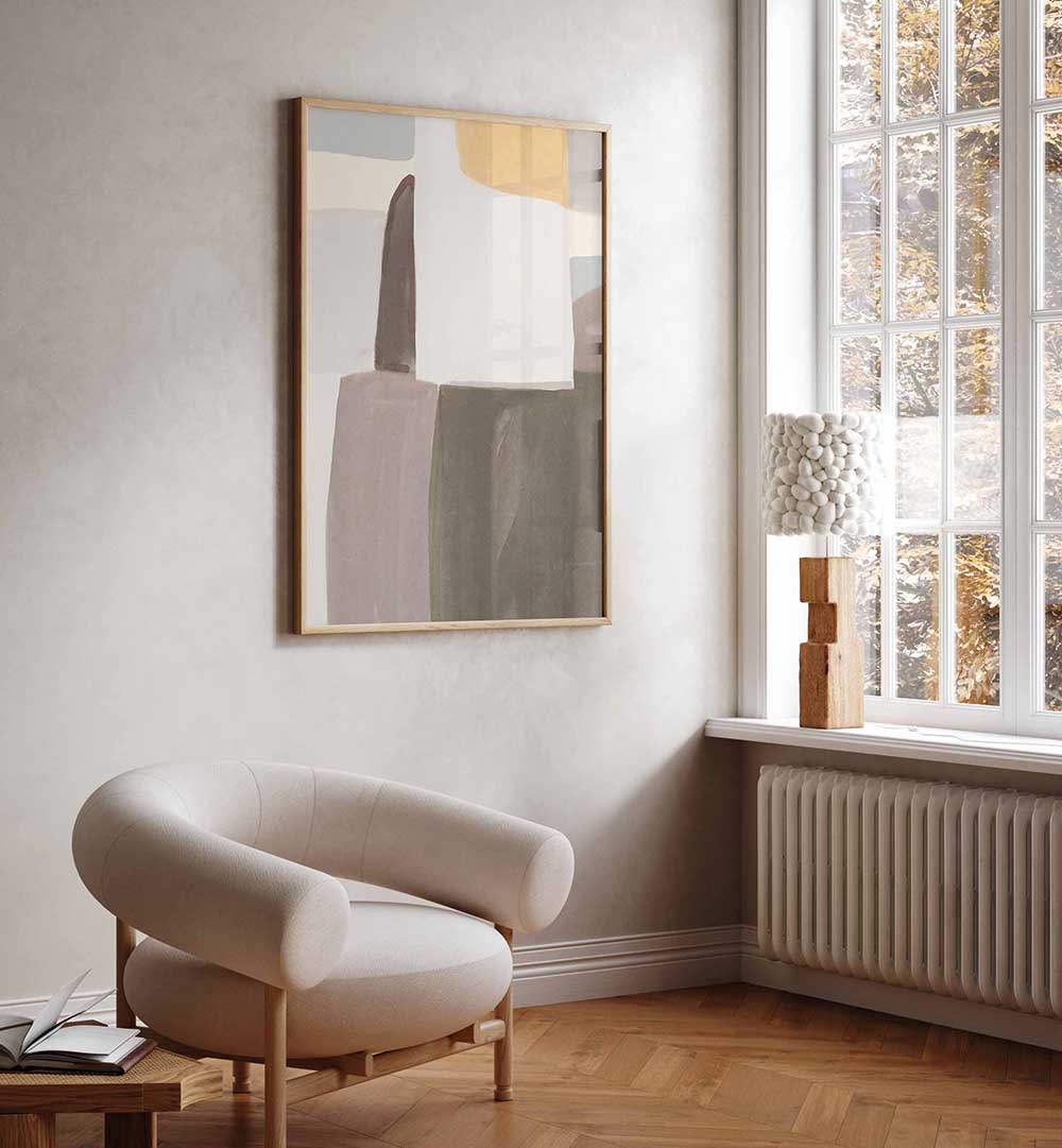 MUTED GEOMETRY , ABSTRACT PAINTINGS