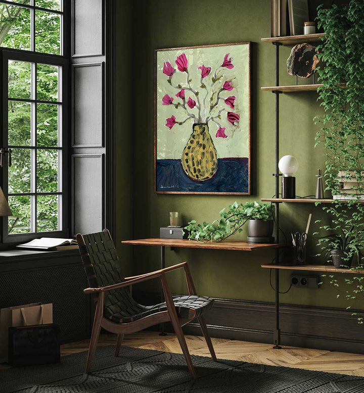 FLORAL VASE XX , FLORAL FLOWER PAINTINGS