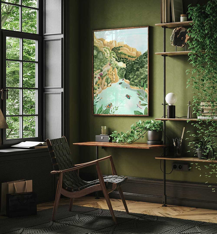 SUMMER IN THE CANYON , LANDSCAPE PAINTINGS