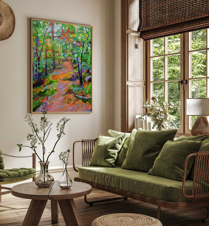 FOREST WALK , LANDSCAPE PAINTINGS