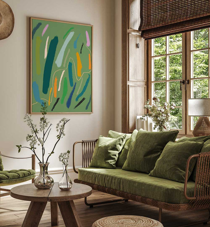 BOLD COLOR BRUSHSTROKES II , ABSTRACT PAINTINGS