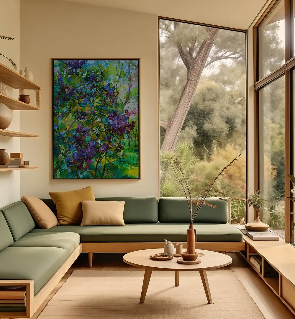 Brighten your décor with the FLOWERING LILAC BRANCH, a stunning piece from our FLORAL FLOWER PAINTINGS collection.