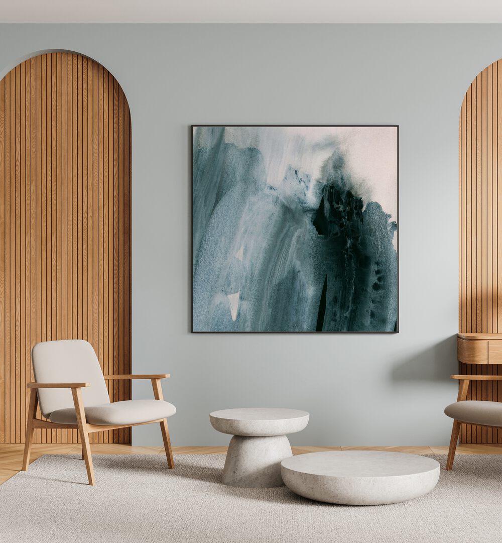 Stylish GREYISH BRUSHSTROKES, ABSTRACT PAINTINGS add elegance and a serene vibe to any modern interior space.