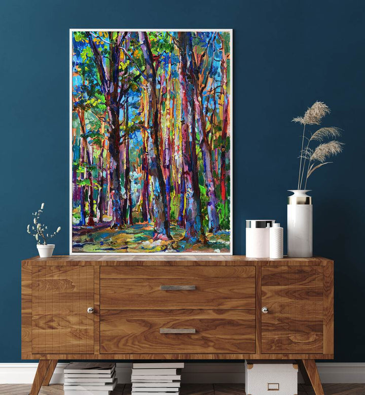 OAKS AND PINES , LANDSCAPE PAINTINGS
