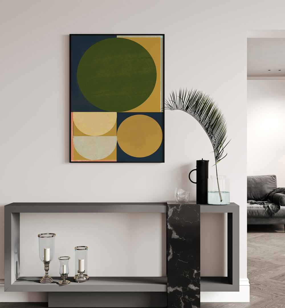 CONTEMPORARY GREEN BLOCKS , GEOMETRIC ART PRINTS , GEOMETRIC PAINTINGS