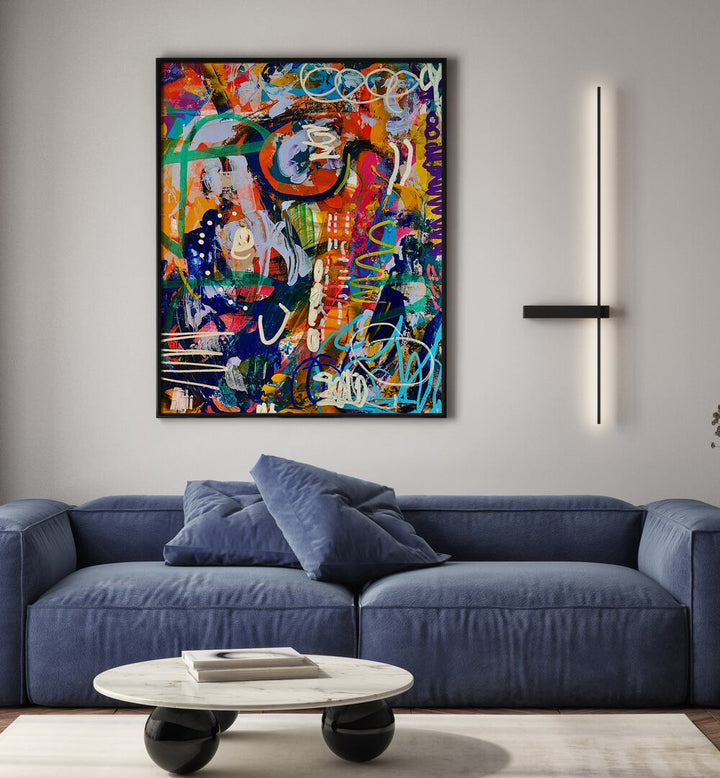 Vibrant STREET BEAT, ABSTRACT PAINTINGS enhance your space with urban energy and expressive brushwork.