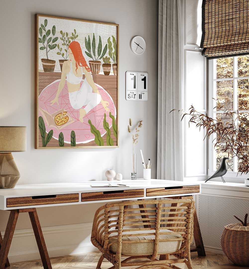 YOGA + PIZZA , PORTRAITS & FIGURATIVE ILLUSTRATIONS