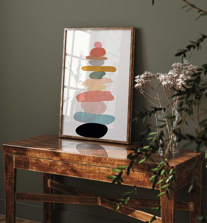 COLORFUL STONE STACK , ABSTRACT PAINTINGS
