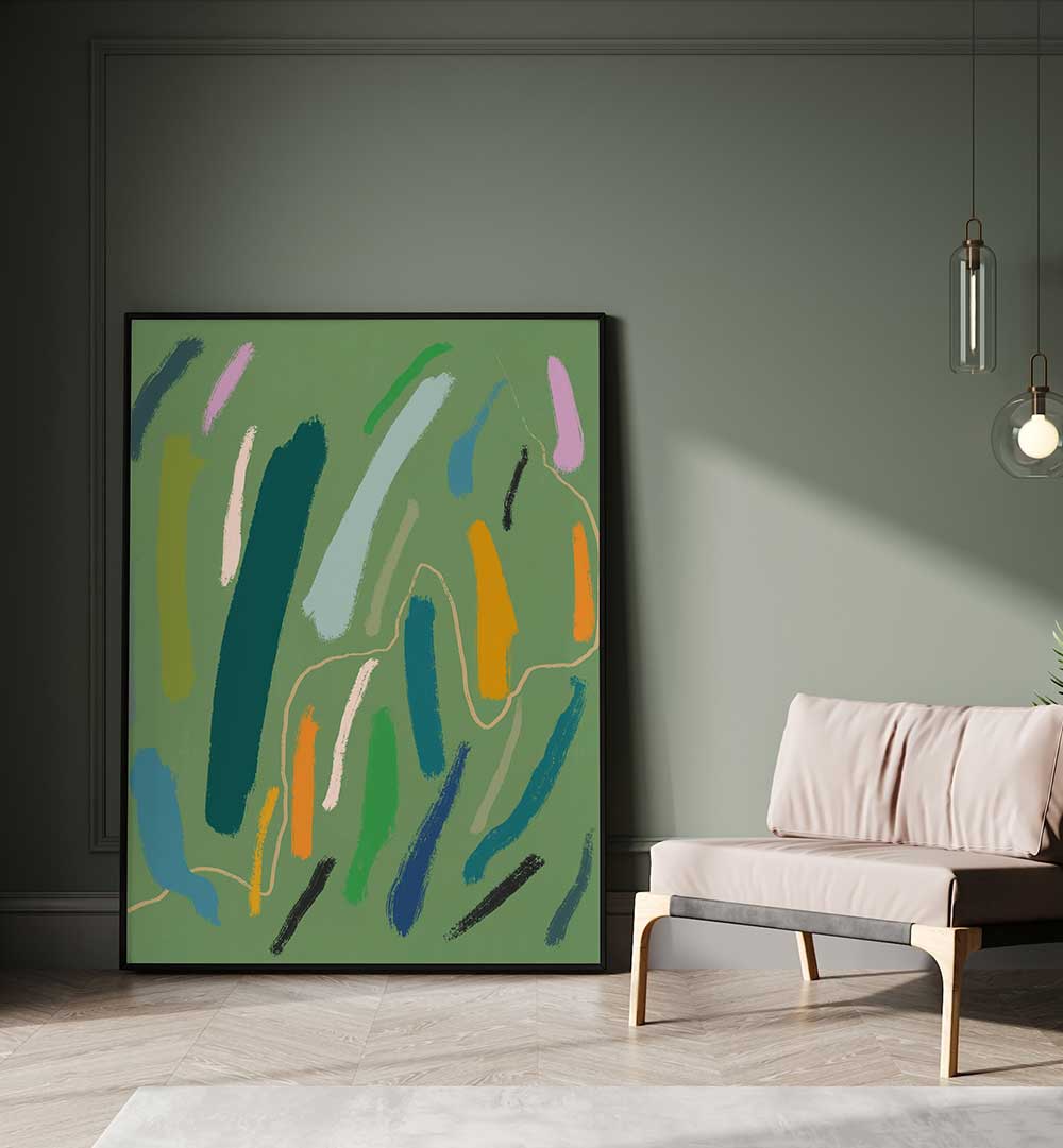 BOLD COLOR BRUSHSTROKES II , ABSTRACT PAINTINGS