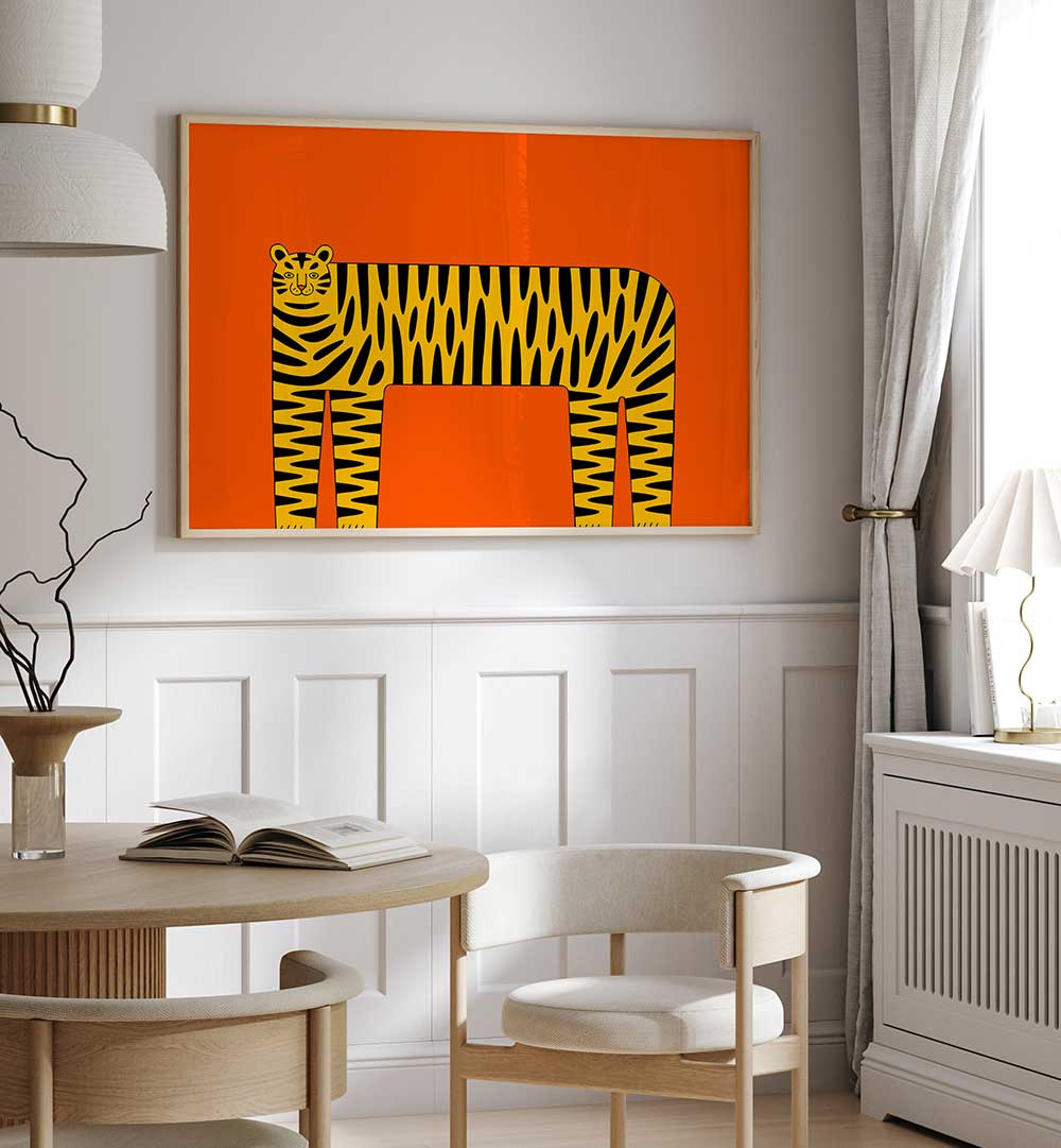 THE ABSTRACT TIGER , ANIMAL PAINTINGS