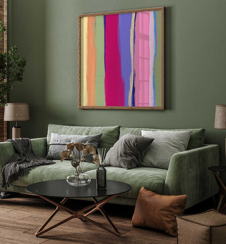 COLORFUL STRIPES , ABSTRACT PAINTINGS
