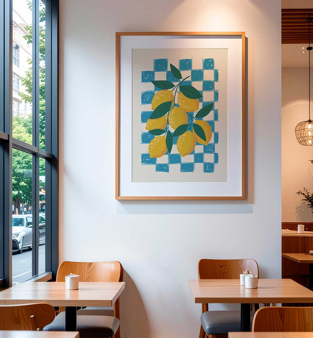 LEMON AND CHECKS NO 1 , KITCHEN POSTERS