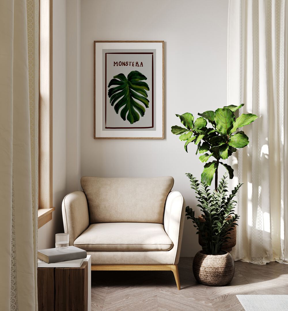 MONSTERA , FLORAL FLOWER PAINTINGS