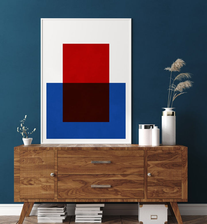 Vibrant COLORFUL OVERLAY IX, GEOMETRIC ART PRINTS showcased in a modern decor setting, perfect for artistic projects.