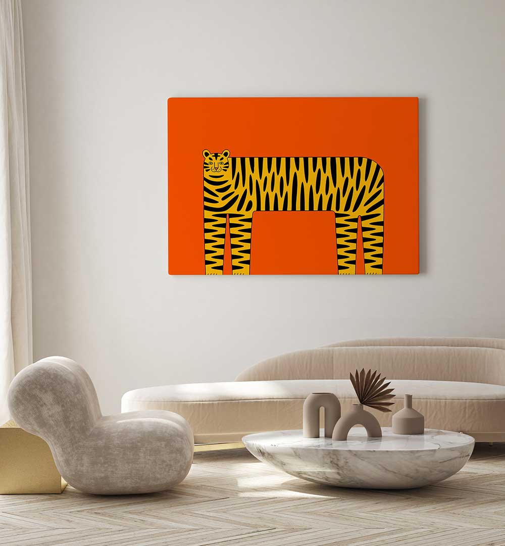 THE ABSTRACT TIGER , ANIMAL PAINTINGS