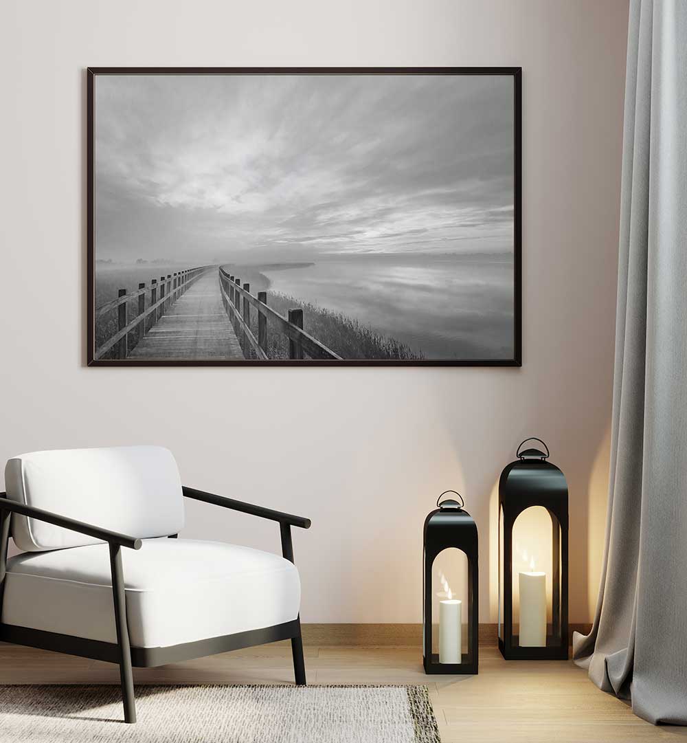 WOODEN FOOTBRIDGE , PHOTOGRAPHY PRINTS